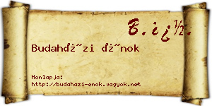 Budaházi Énok névjegykártya